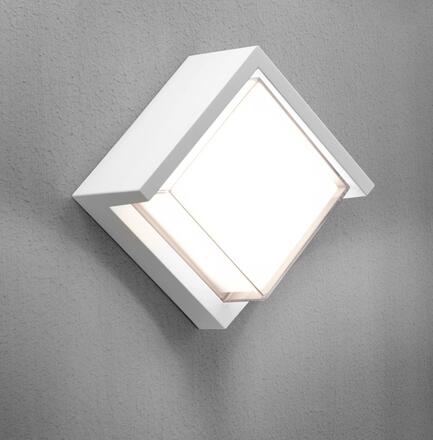 CENTURY PURA LED venkovní nástěnné svítidlo Cube bílá 10W 3000K IP65