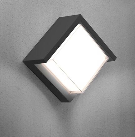 CENTURY PURA LED venkovní nástěnné svítidlo Cube šedá 10W 3000K IP65