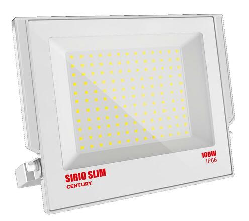 CENTURY LED reflektor SIRIO SLIM BÍLÝ 100W 4000K 110d 230x270x28mm IP66 IK08