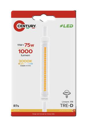 CENTURY LED SLIM R7S 9W 3000K 118x15mm