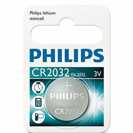 Baterie lithiová 3V Philips CR2032 1kus