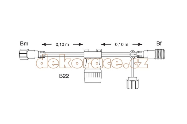 T - kabel pro připojení LED krápníku CTI-059650