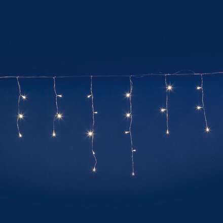 LED krápník prodloužitelný, 4x0,5m, 60 LED teple bílá bez napájení