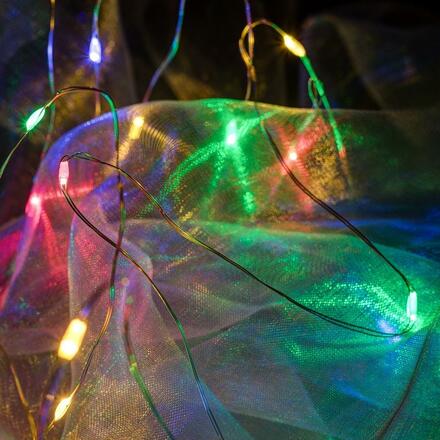 DecoLED LED světelný řetěz na baterie - barevný, 20 diod, 2,3 m