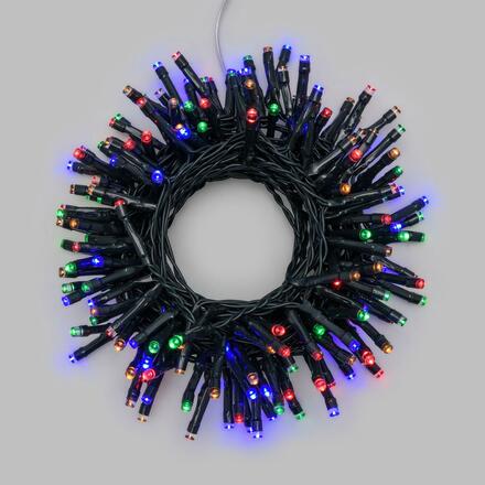 XmasKing Led bateriový řetěz s časovačem a DO, 20m 500LED venkovní, mix barev