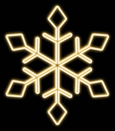 DecoLED LED světelná vločka I, závěsná 3D tisk, pr. 90 cm, teple bílá