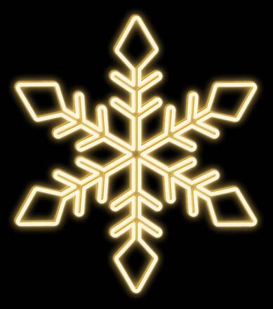 DecoLED LED světelná vločka XI, závěsná 3D tisk, pr. 104 cm, teple bílá