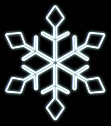 DecoLED LED světelná vločka I, závěsná 3D tisk, bílá, pr. 77 cm, ledově bílá