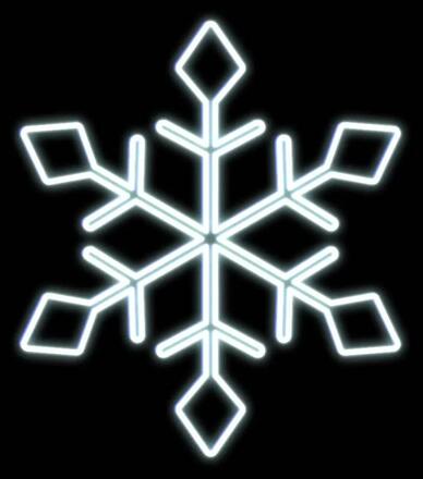 DecoLED LED světelná vločka I, závěsná 3D tisk, pr. 101 cm, ledově bílá, bílý plast