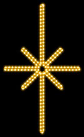 DecoLED LED světelný motiv hvězda Polaris,55x45cm,teple bílá EFD15WS2