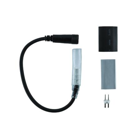 DecoLED Přípojka mezi světelnou hadicí a systémy EASY FIX 0,25m, černý, samičí, IP67