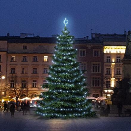 LED světelná sada na stromy vysoké 6-8m, ledová bílá