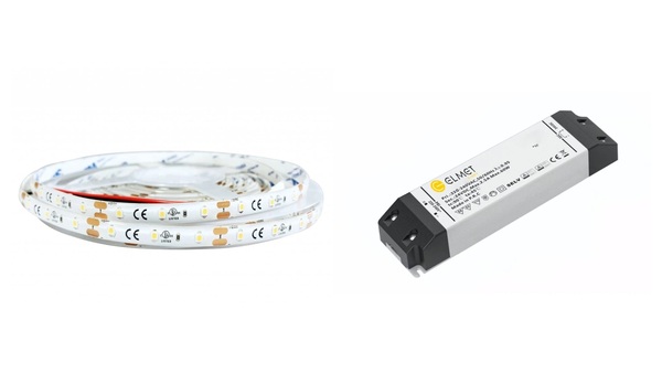 LED pásek 3528/60 SMD 9,6W/m 12V IP65 zelená 5m + LED zdroj 0-60W 12V
