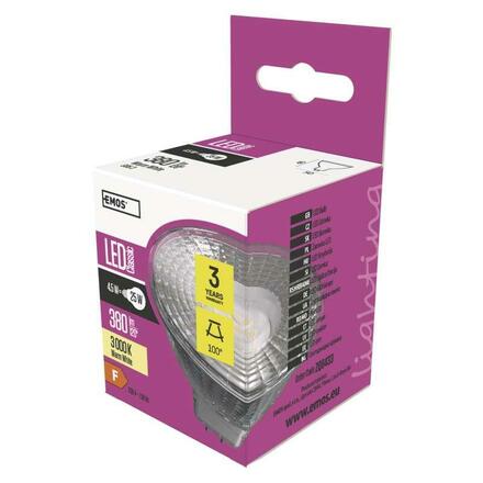 EMOS LED žárovka Classic MR16 4,5W GU5,3 teplá bílá 1525732200