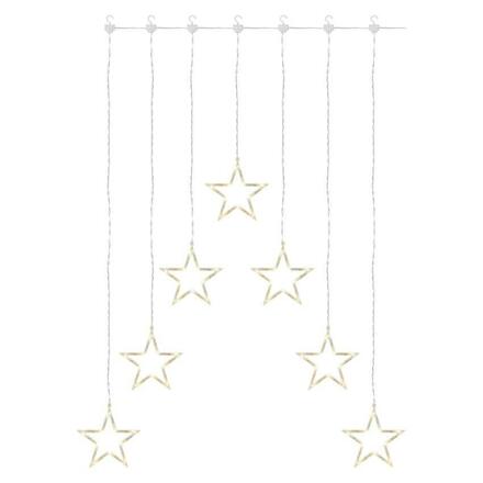 EMOS LED vánoční závěs - 7 hvězd, 67x125 cm, vnitřní, teplá bílá DCGW14
