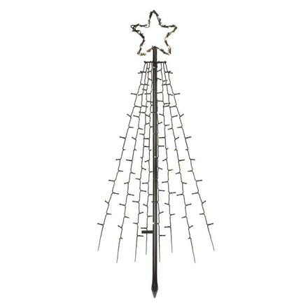 EMOS LED vánoční strom kovový, 180 cm, venkovní i vnitřní, studená bílá, časovač DCTC02