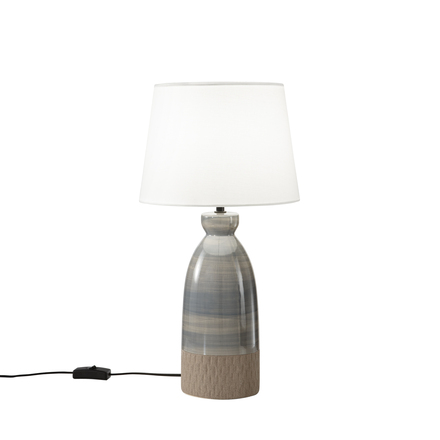 Stolní lampa Lume Navajo, šedá, 1xE27,  25x49 cm