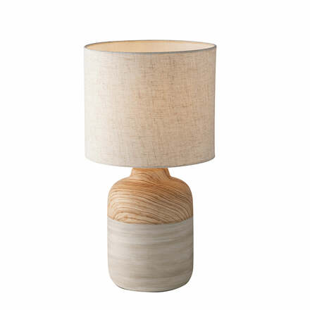 Stolní lampa WOODY dřevěná/slonová kost, 1xE27, 24x43 cm