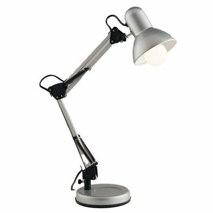 Stolní lampa s klipem Architteto, 1xE27, 60 x 42 cm, stříbrná, kov
