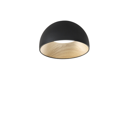 Stropní LED svítidlo COCO černá, 30 W, 3300 lm, CCT, 35x23 cm