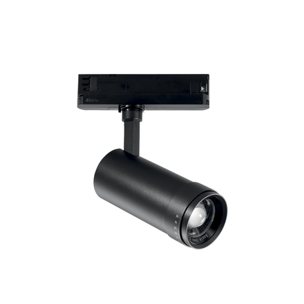 Třífázový lištový LED reflektor EXPLORER černý, 30 W, 3000-4000 K, pr. 71x167 mm