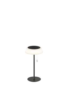 Solární stolní lampa Jin (černá), dobíjecí LED 1,2 W, stmívatelná 3000K, IP54, ? 17 x 32 cm