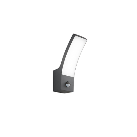 Nástěnné svítidlo LED SAIL se senzorem hliník difuzor antracit IP65 CCT 3000-4000 K 80x160x245 mm