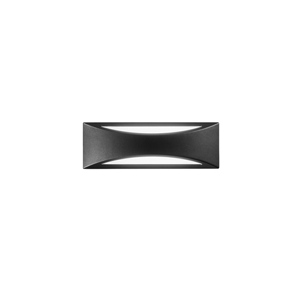 Venkovní nástěnné svítidlo LED WEISS hliník černá 16W 1800lm CCT IP54 35x12x11,3 cm