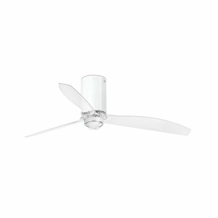 FARO MINI TUBE FAN M LED, bílá/transparentní, stropní LED ventilátor s DC motorem