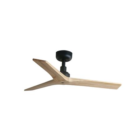 FARO KLIM S stropní ventilátor, černá/světlý dub DC