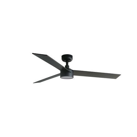 FARO RUDDER L LED stropní ventilátor, černá/ořech