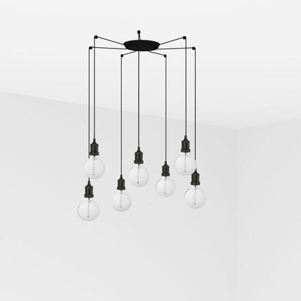 FARO ART závěsné svítidlo, černá, 7L