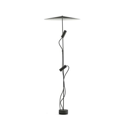 FARO CLAP 1266 stojací lampa, černá 2x6W 3000K 38st. se stínítkem