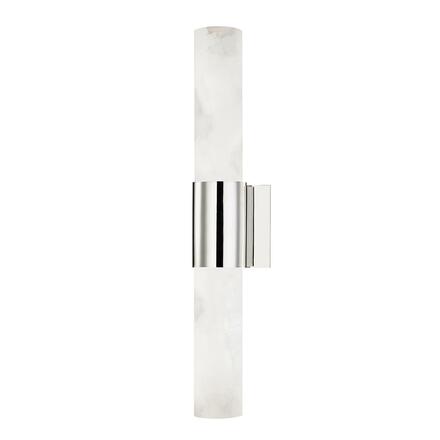 HUDSON VALLEY nástěnné svítidlo BARKLEY ocel/alabastr nikl/bílá E27 2x40W 8210-PN-CE