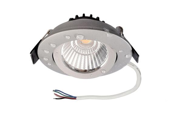 Deko-Light vestavné bodové svítidlo Dione IP44, 7W, RGB+3000 K, světlešedá 565451