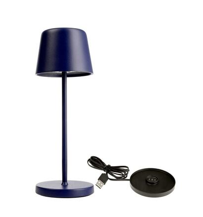Deko-Light nabíjecí svítidlo - sada Canis Mini modrá + nabíjecí základna 620205