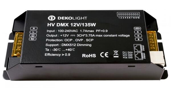 Light Impressions KapegoLED napájení HV DMX 12V/135W konstantní napětí IP20 stmívatelné 12V DC 135,00 W 843274