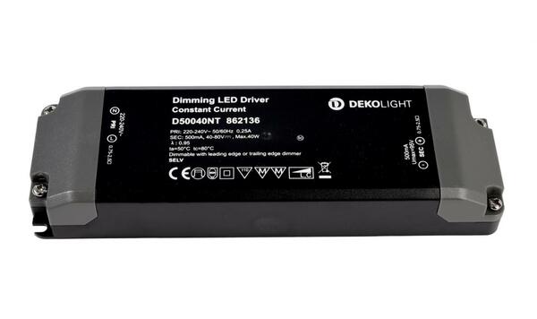 Light Impressions Deko-Light napájení BASIC, D50040NT konstantní proud 500 mA IP20 stmívatelné 40-80V DC 40,00 W 862136