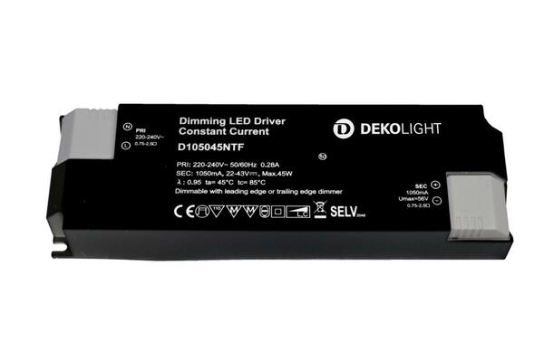 Deko-Light LED-napájení BASIC, DIM, CC, D105045NTF/45W konstantní proud 1050 mA IP20 stmívatelné 22-43V DC 23,50-45,00 W 862210