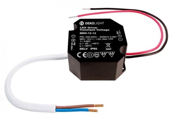 Deko-Light LED-napájení OCTO, CV, Mini 12V/12W konstantní napětí 0-1000 mA IP65 12V DC 12,00 W 862229