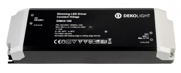 Deko-Light napájení (CV, DC) stmívatelné - BASIC, DIM, CV, 48V 34-100W 862274