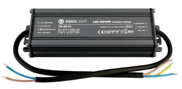 Deko-Light napájení IP, CV, V6-40-24 konstantní napětí 0-1670 mA IP67 24V DC 40,00 W  872083