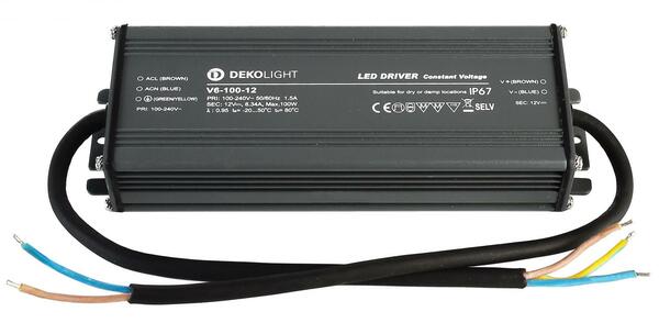 Deko-Light napájení IP, CV, V6-100-12 konstantní napětí 0-8340 mA IP67 12V DC 100,00 W  872093