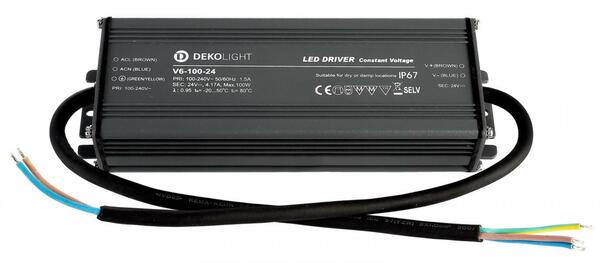 Deko-Light napájení IP, CV, V6-100-24 konstantní napětí 0-4170 mA IP67 24V DC 100,00 W  872094