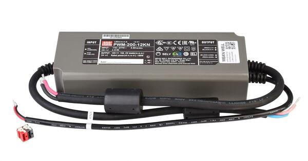Meanwell LED-napájení CV, PWM-200-12KN konstantní napětí 0-16600 mA IP20 stmívatelné 12V DC 200,00 W 872111