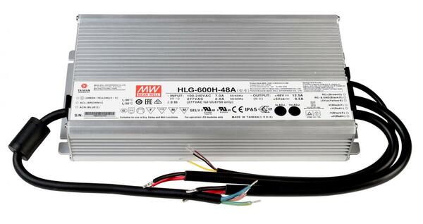 Meanwell napájení CV. HLG-600H-48A konstantní napětí 0-12500 mA IP67 48V DC 600,00 W 872125