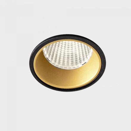 KOHL-Lighting VERSUS zapuštěné svítidlo s rámečkem pr. 80 mm černá-zlatá 38° 15 W CRI 80 3000K DALI