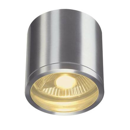 BIG WHITE ROX CEILING venkovní stropní svítidlo, QPAR111, IP44, kulaté, kartáčovaný Al, max. 75 W 1000332