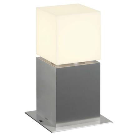 BIG WHITE SQUARE POLE 30, venkovní stojací lampa, TC-TSE, IP44 , hranatá, nerezová ocel 304, D/Š/V 18/18/30 cm, max. 20W 1000344