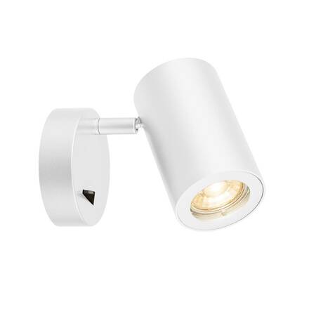 BIG WHITE ENOLA_B, nástěnné svítidlo, QPAR51, se spínačem, bílé, max. 50W 1000730